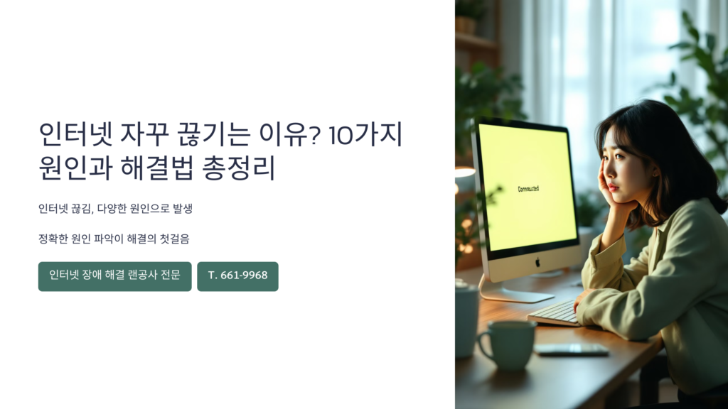 인터넷 끊기는 문제 1 인터넷 자꾸 끊기는 이유? 10가지 원인과 해결법 총정리