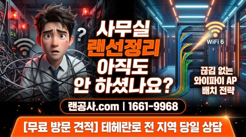 사무실 랜선정리