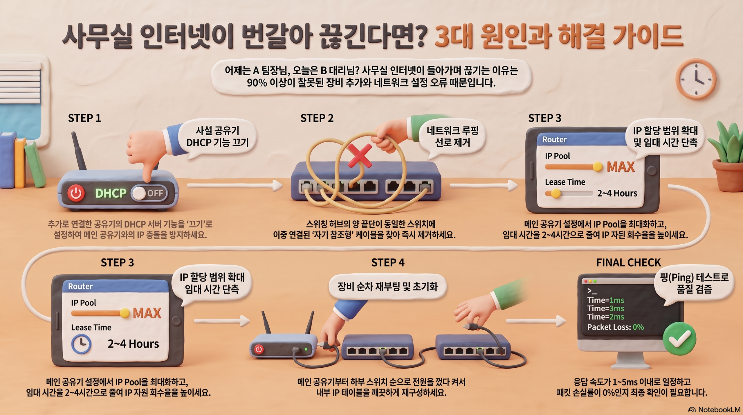 사무실 인터넷 끊김 해결 가이드 scaled 랜공사&랜선정리